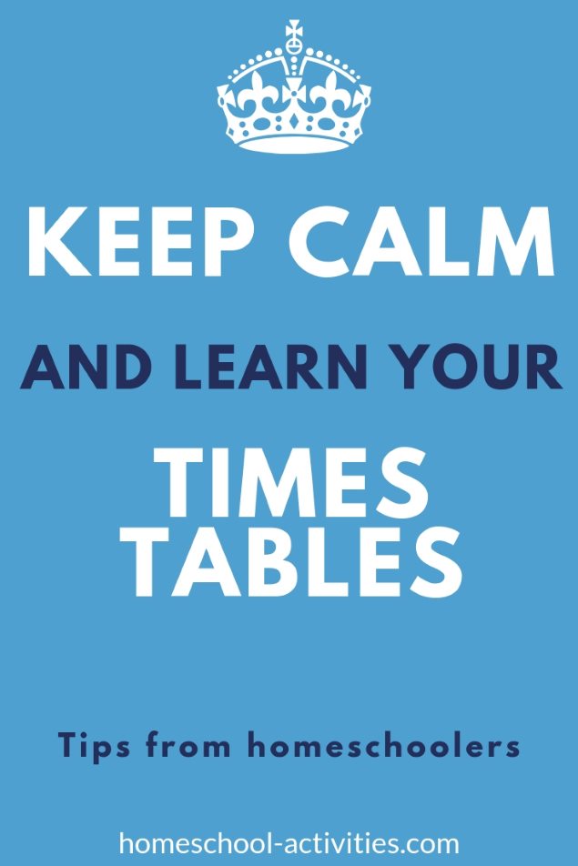 keep calm and learn your times tables