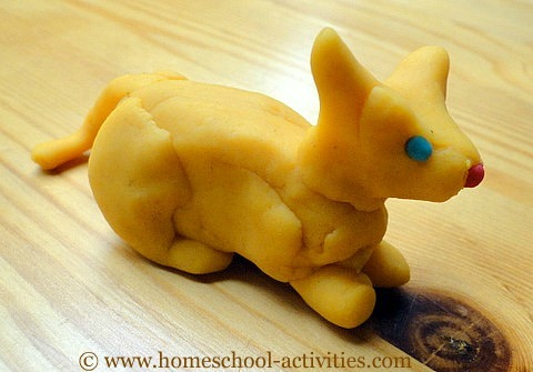 play dough cat